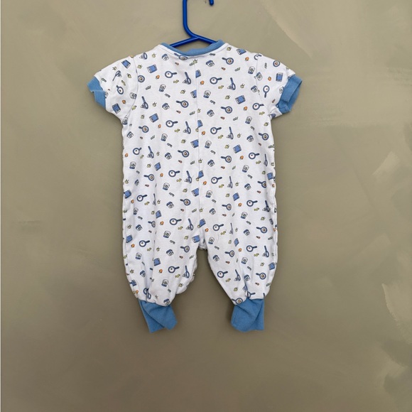 Vintage Blue and White Kids Footie - Picture 2 of 3